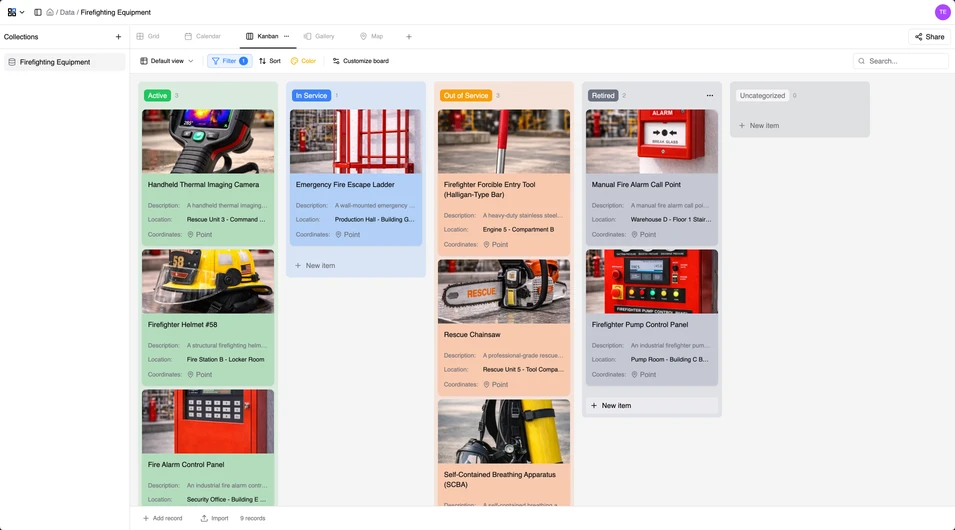 Collection data powering dynamic website content